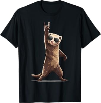 Ferret Rock On Funny Rock and Roll Gifts For Men Women Kid T-Shirt