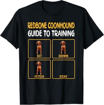 Funny Redbone Coonhound Guide To Training Dog Obedience T-Shirt