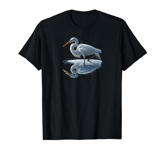 Bird Series. Great White Heron. T-Shirt