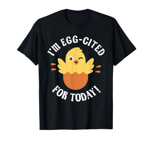 Chicks Design Chicken Lover Egg-Cited Hatching Chick Design Funny Easter Chicks Unisex-Kids T-Shirt