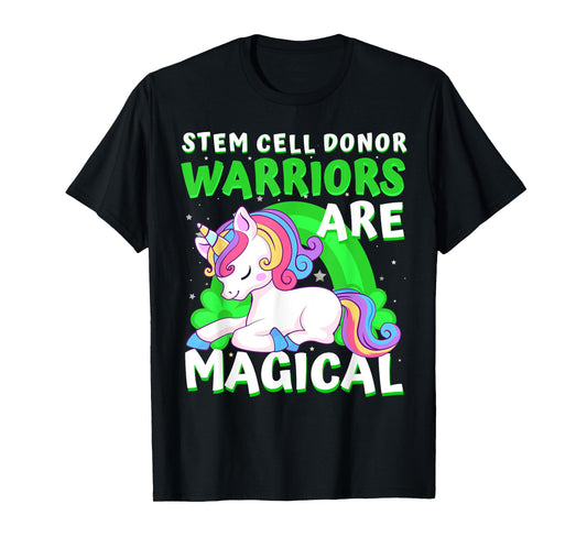 Warriors Magical Stem Cell Donor Awareness Ribbon Unicorn T-Shirt