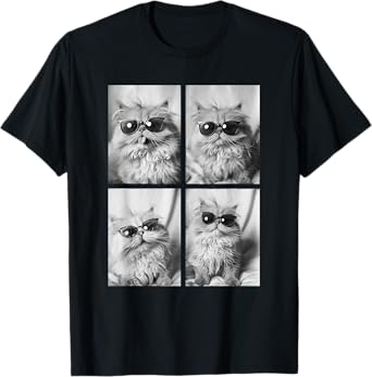 Funny Persian Cat Lover Cute Kitten Sunglasses Pet Feline T-Shirt