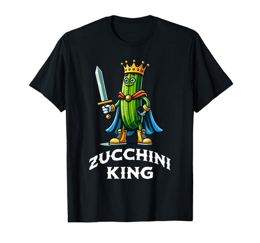 Zucchini King Funny Quote Zucchini Lover Vegan Vegetable T-Shirt