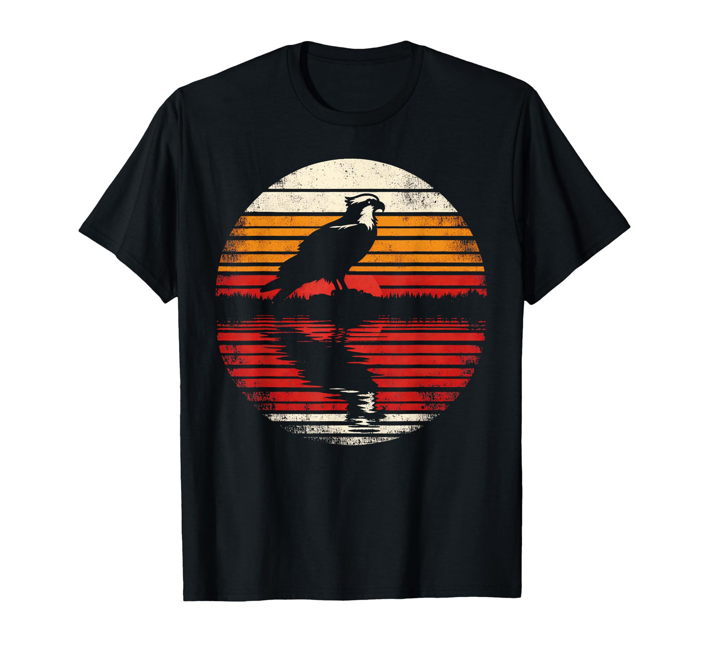 Osprey Bird Sunset Retro Style Safari Vintage 70s T-Shirt
