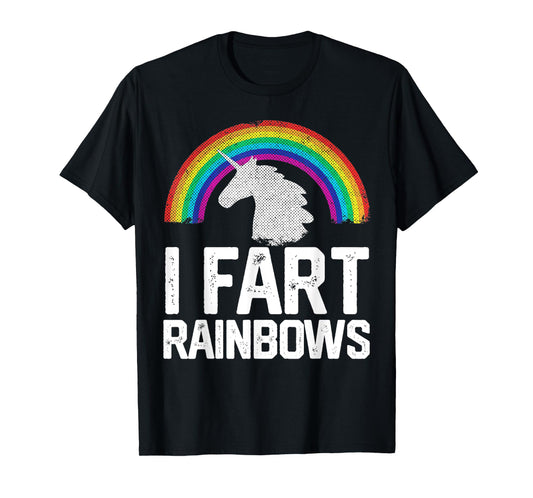 Funny Rainbow Unicorn I FART Gag Gift Joke T Shirt Women Mom T-Shirt