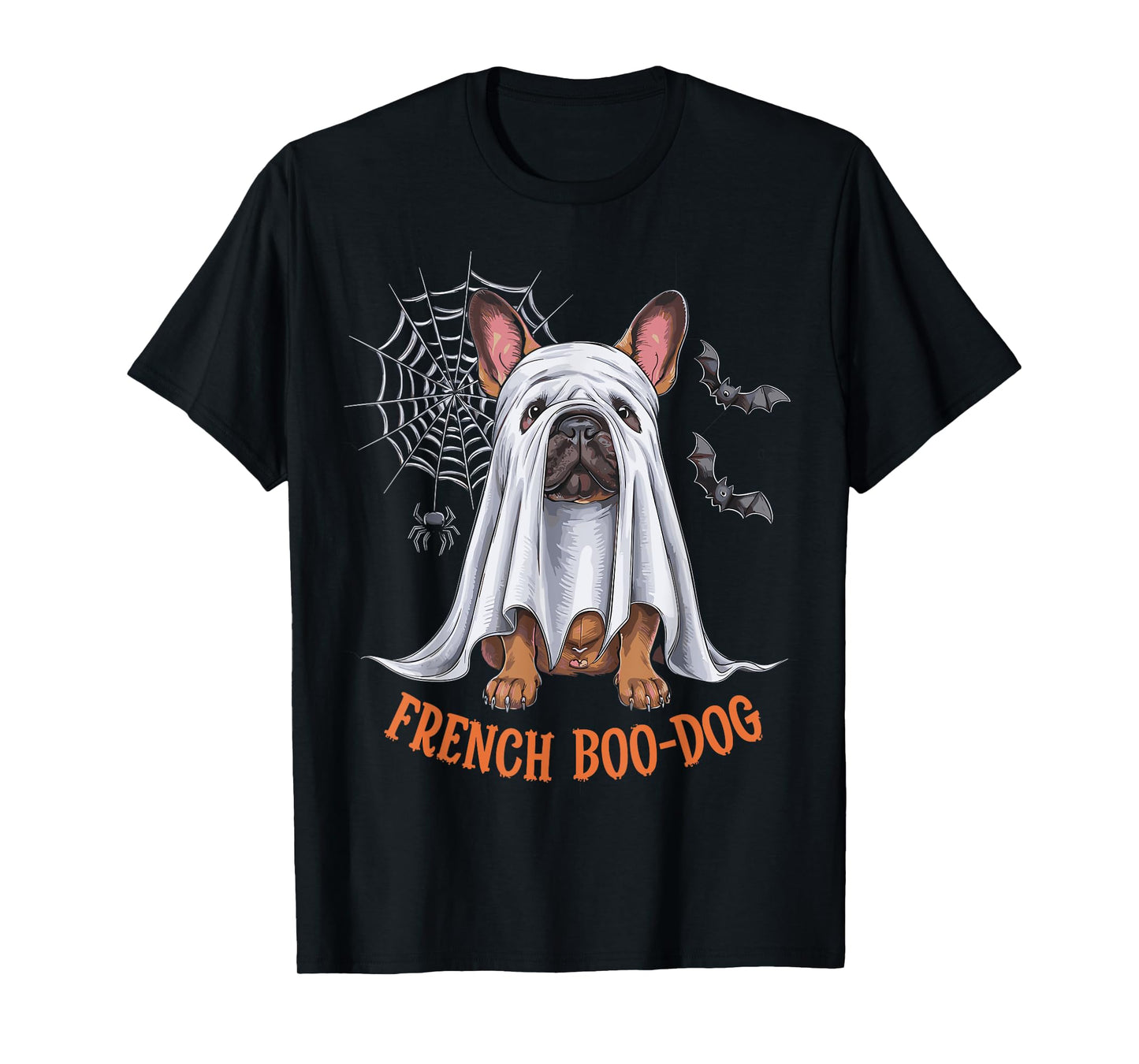 French Boo-Dog Funny French Bulldog Halloween Men Women Kids T-Shirt