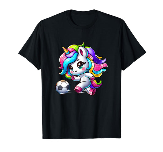 Soccer Player Unicorn Girls T-Shirt