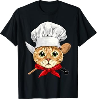 Cat Chef Feline Cat Kitten, Cooking Lover T-Shirt