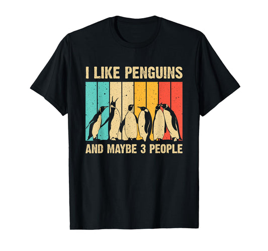 Cute Penguin Design For Men Women Kids Retro Penguin Lover T-Shirt