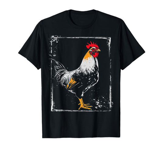 Chicken Painting Drawing Animal Art Graphic Chicken T-Shirt