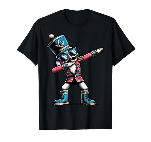 Christmas Nutcracker Dabbing Boys Santa Xmas Funny T-Shirt