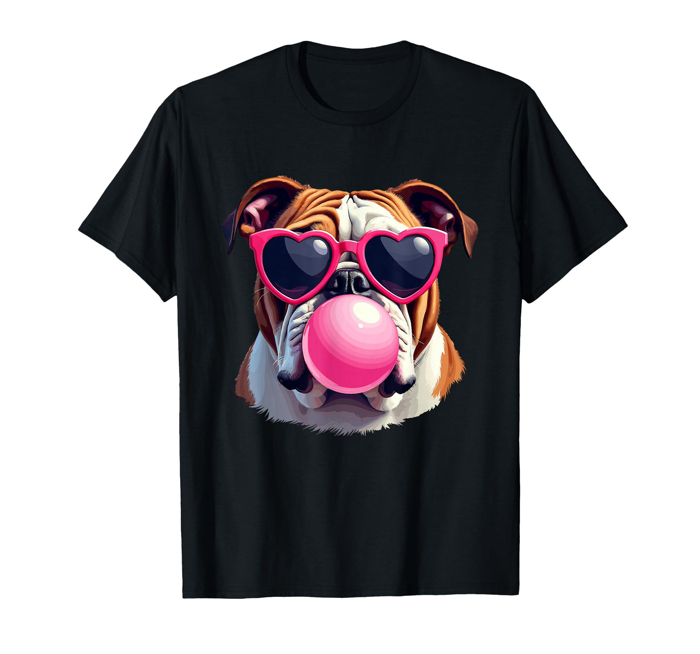 Bulldogs Preppy Mascot Bulldogs Blowing Bubble Girly Mama T-Shirt