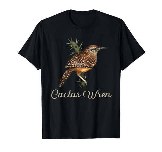 Cactus Wren Bird Watching T-Shirt