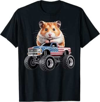 Hamster With Monster Truck T-Shirt