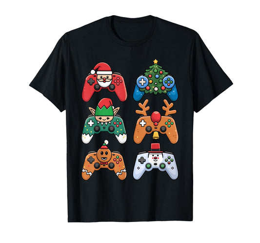 Christmas Video Gamer Controller Xmas Gaming Men Boys Kids T-Shirt