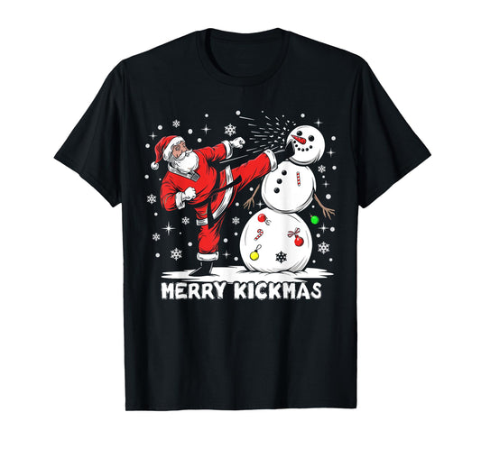 Merry Kickmas Funny Xmas Santa Taekwondo Christmas Judo T-Shirt