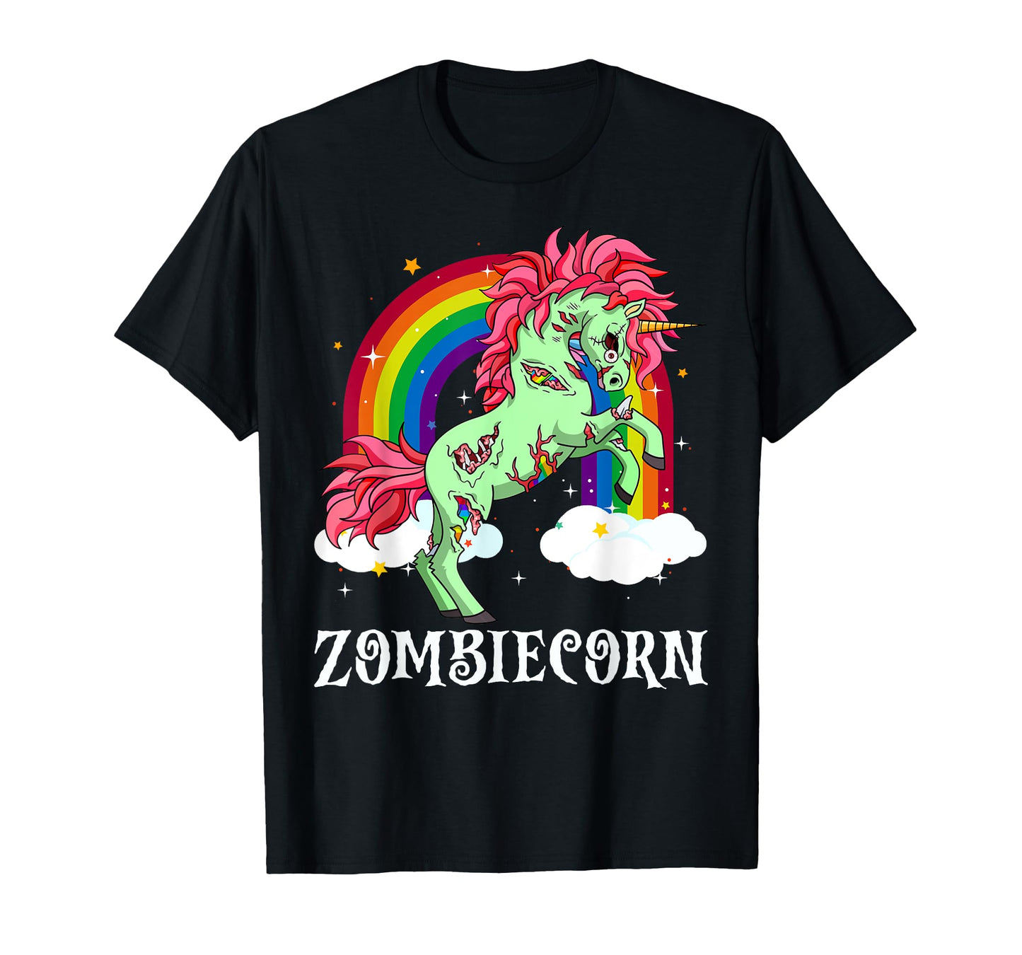 Zombiecorn Zombie Unicorn Halloween Women Girls Rainbow T-Shirt