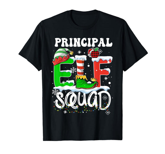 Principal ELF Squad Funny Christmas ELF Kids Teacher Group T-Shirt
