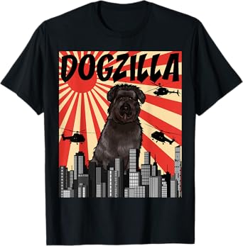 Funny Retro Japanese Dogzilla Bouvier des Flandres T-Shirt