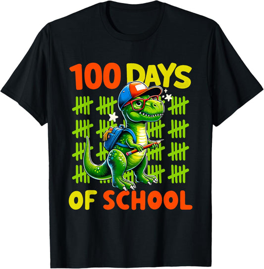 100th Day of School Teacher Dinosaur T-Rex 100 Days Children T-Shirt