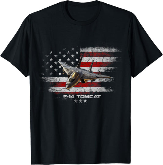 F-14 Tomcat Naval Aviation Fighter Jet Military Pilot Vetera T-Shirt