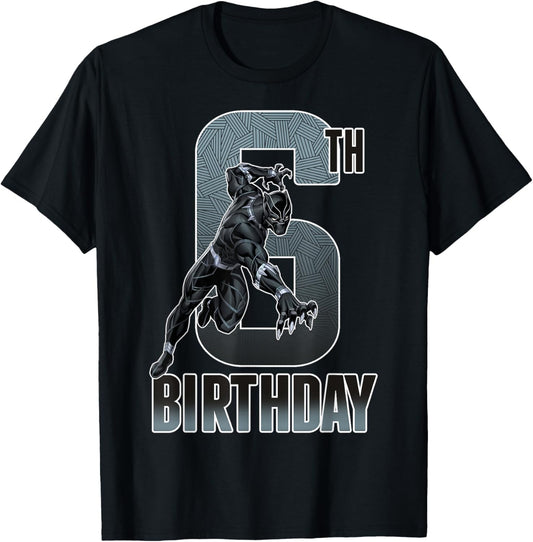 Marvel Comics Classic Avengers Black Panther 6th Birthday T-Shirt