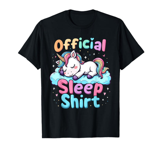 Unicorn, Sleeping Official Sleepshirt Girls Nightgown, Sleep T-Shirt
