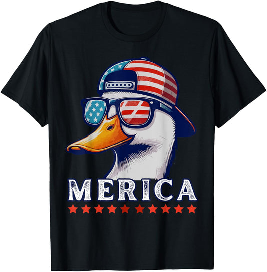 Funny Patriotic Duck lovers 4th of July funny Duck Hunting T-Shirt