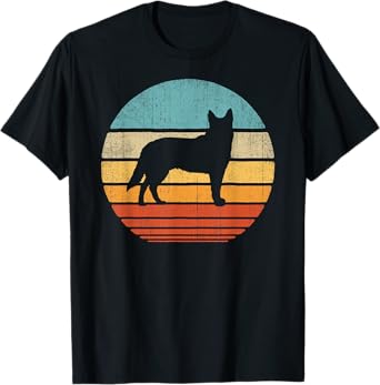 Blue Heeler Australian Cattle Dog Retro Vintage 70s Sunset T-Shirt