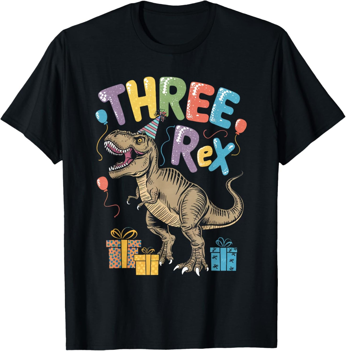 Three Rex Kids 3rd Third Birthday Dinosaur 3 Years Old T-Shirt