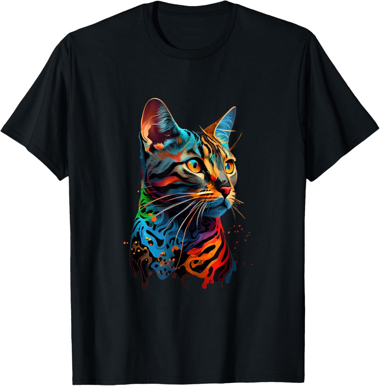 Bengal Cat Pop Art Colorful Bengal Cat Lovers T-Shirt