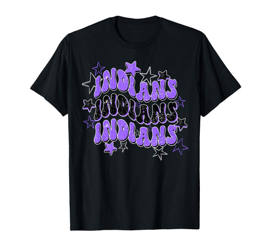 Purple Indians School Spirit Spirit Wear T-Shirt