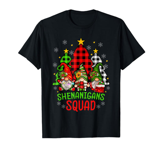 Shenanigans Squad Christmas Gnomes Matching Family Gnome T-Shirt