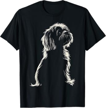 Lhasa Apso Dog Motif Pet Artwork Lhasa Apso Men Women Kids T-Shirt