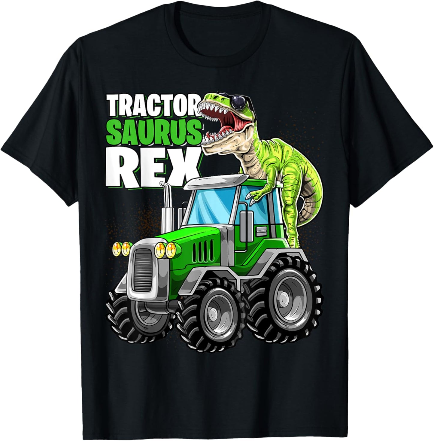 Tractor Saurus Rex T Rex Dinosaur Tractor Birthday Party Boy T-Shirt