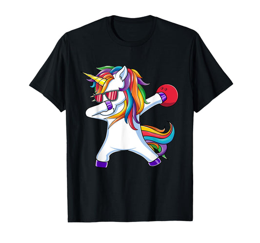 Dabbing Unicorn Bowling Funny Dab Dance T-Shirt