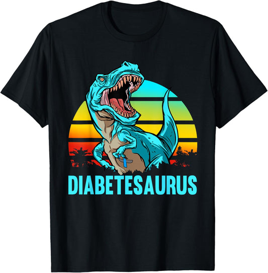 Diabetesaurus T-Rex Dinosaur Diabetic Diabetes Awareness T-Shirt
