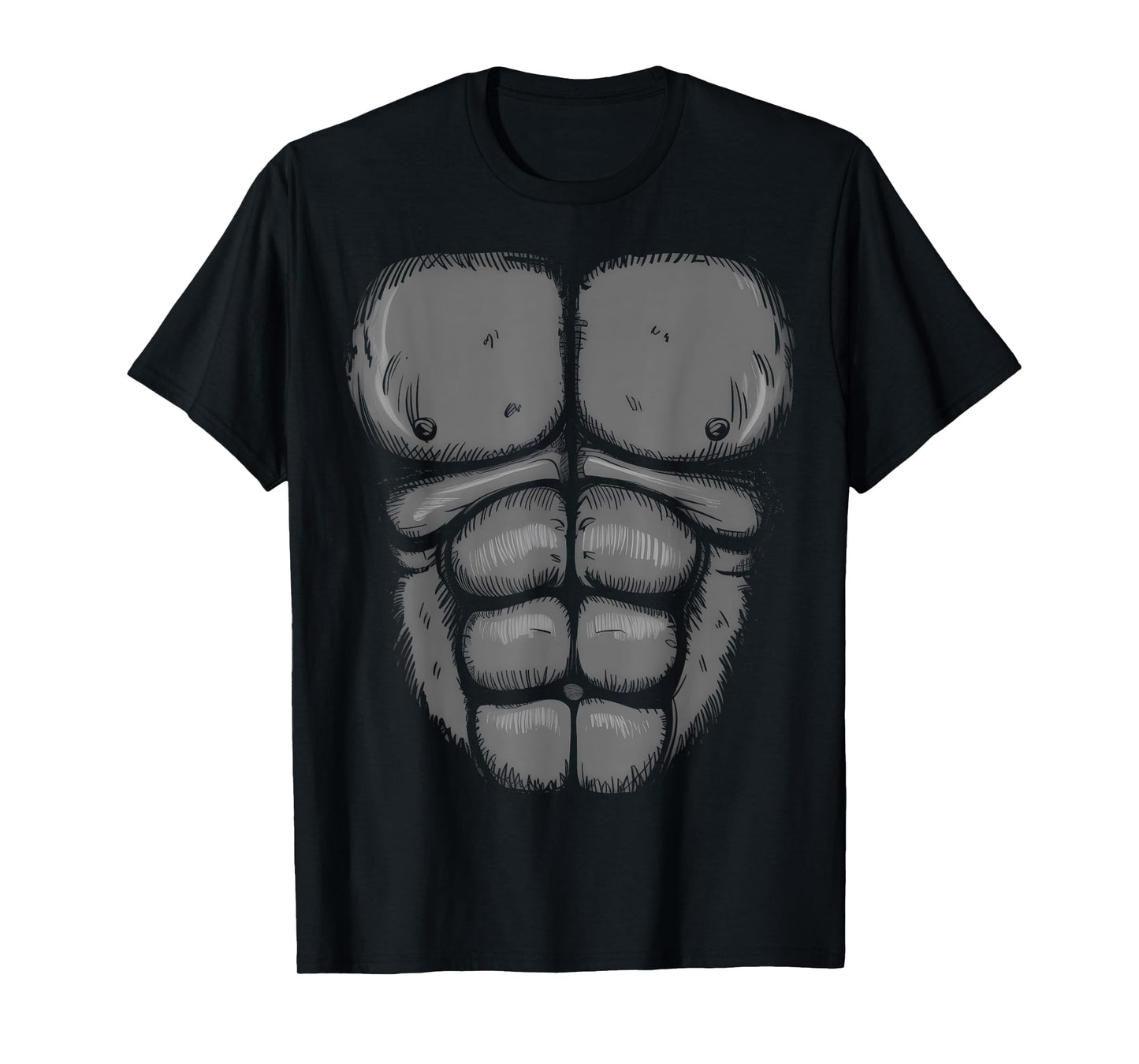 Halloween Gorilla Monkey Belly Chest Costume Men Boy Kid T-Shirt