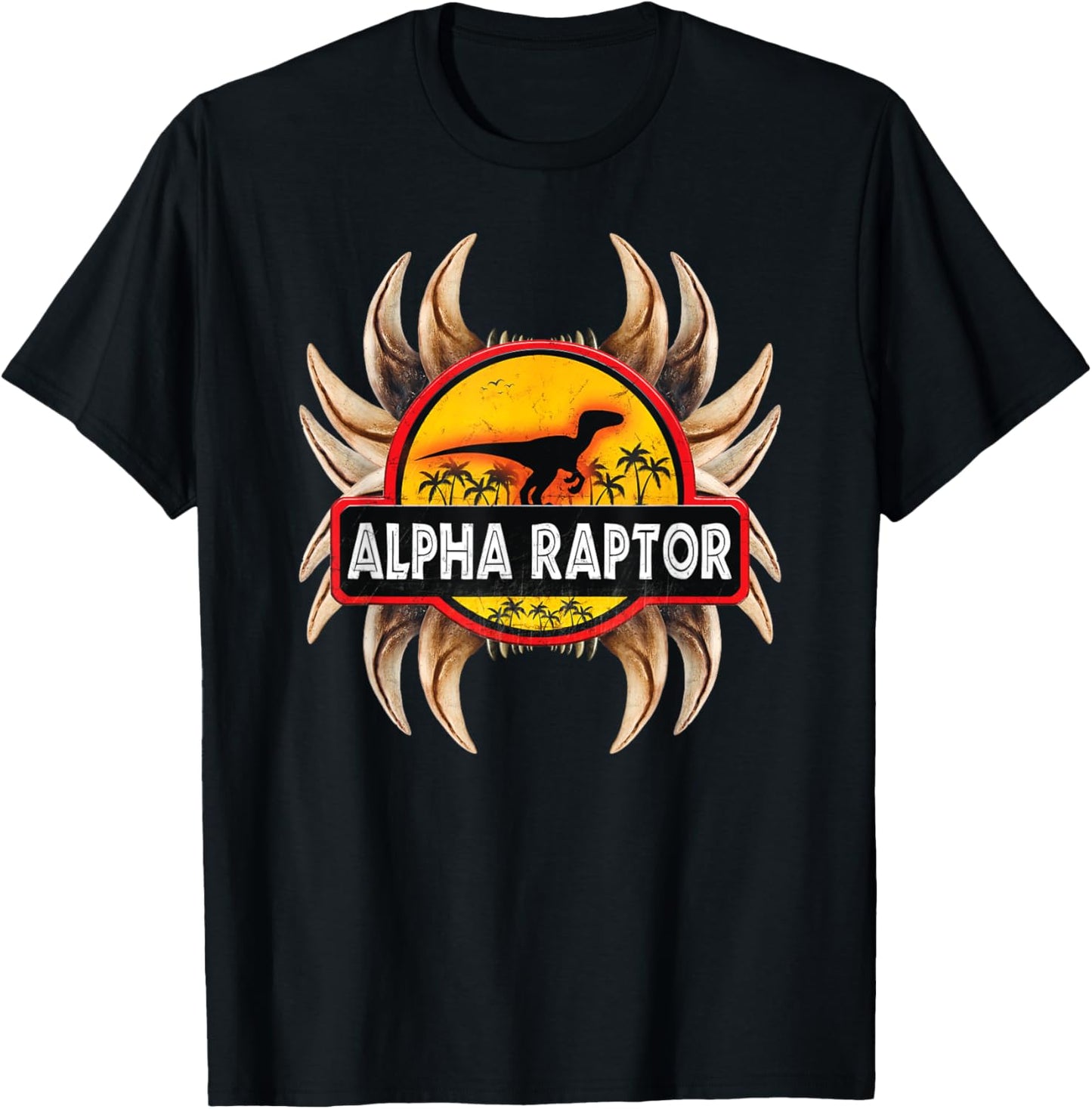 Alpha Raptor Shirt Survival Gamer Dinosaur Velociraptor T-Shirt