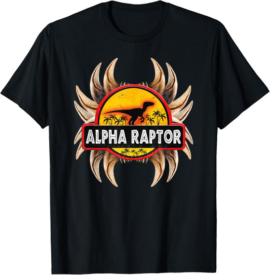 Alpha Raptor Shirt Survival Gamer Dinosaur Velociraptor T-Shirt