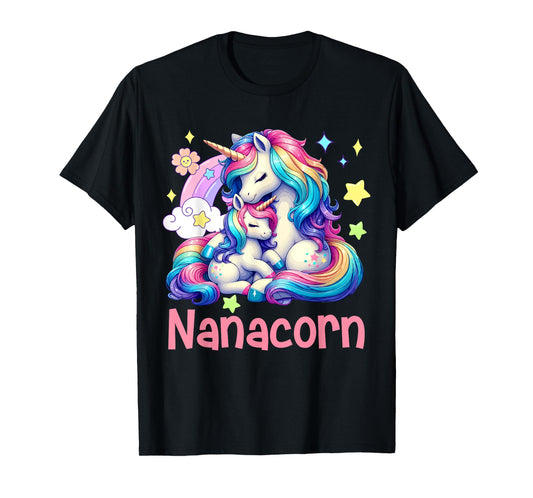 Nanacorn Mother's Day Nana Costume Unicorns Lover Family T-Shirt