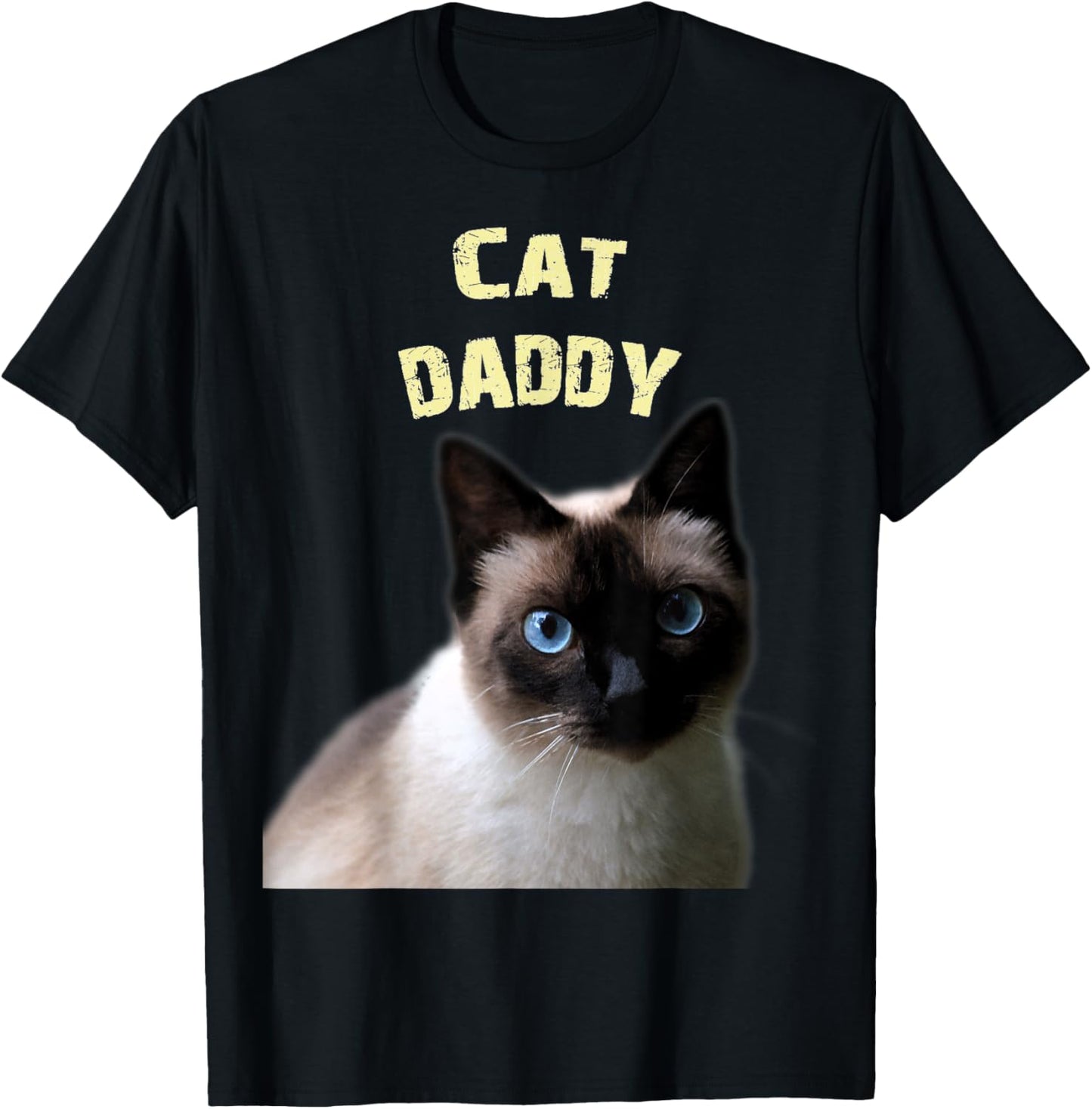 Cat Daddy - Artistic Siamese cat dad T-Shirt