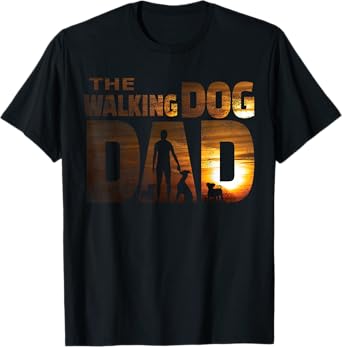 The Walking Dad Design as a dog holder T-Shirt for Men Women