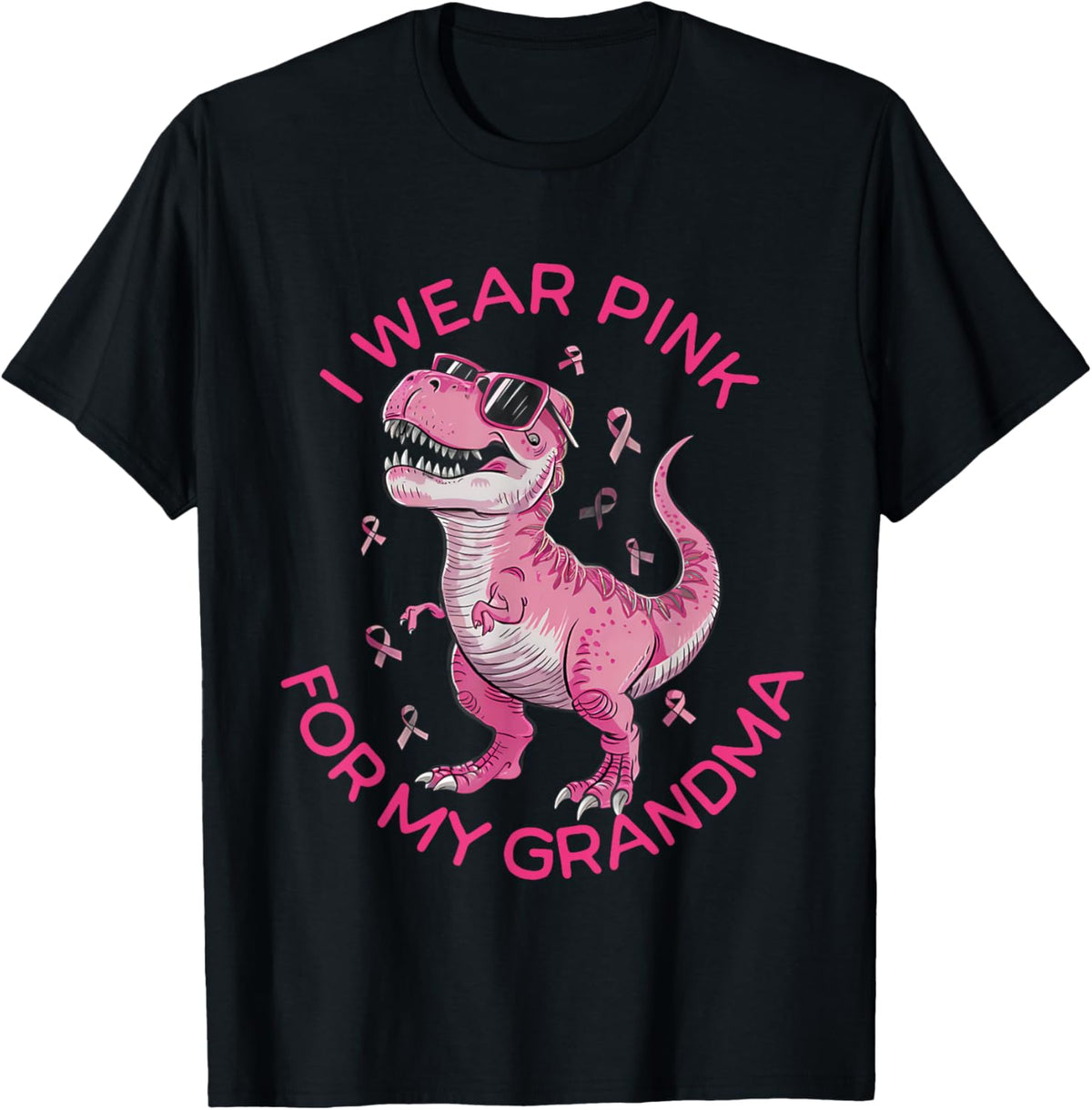 Kids Breast Cancer Awareness I Wear Pink For My Grandma T-Shirt