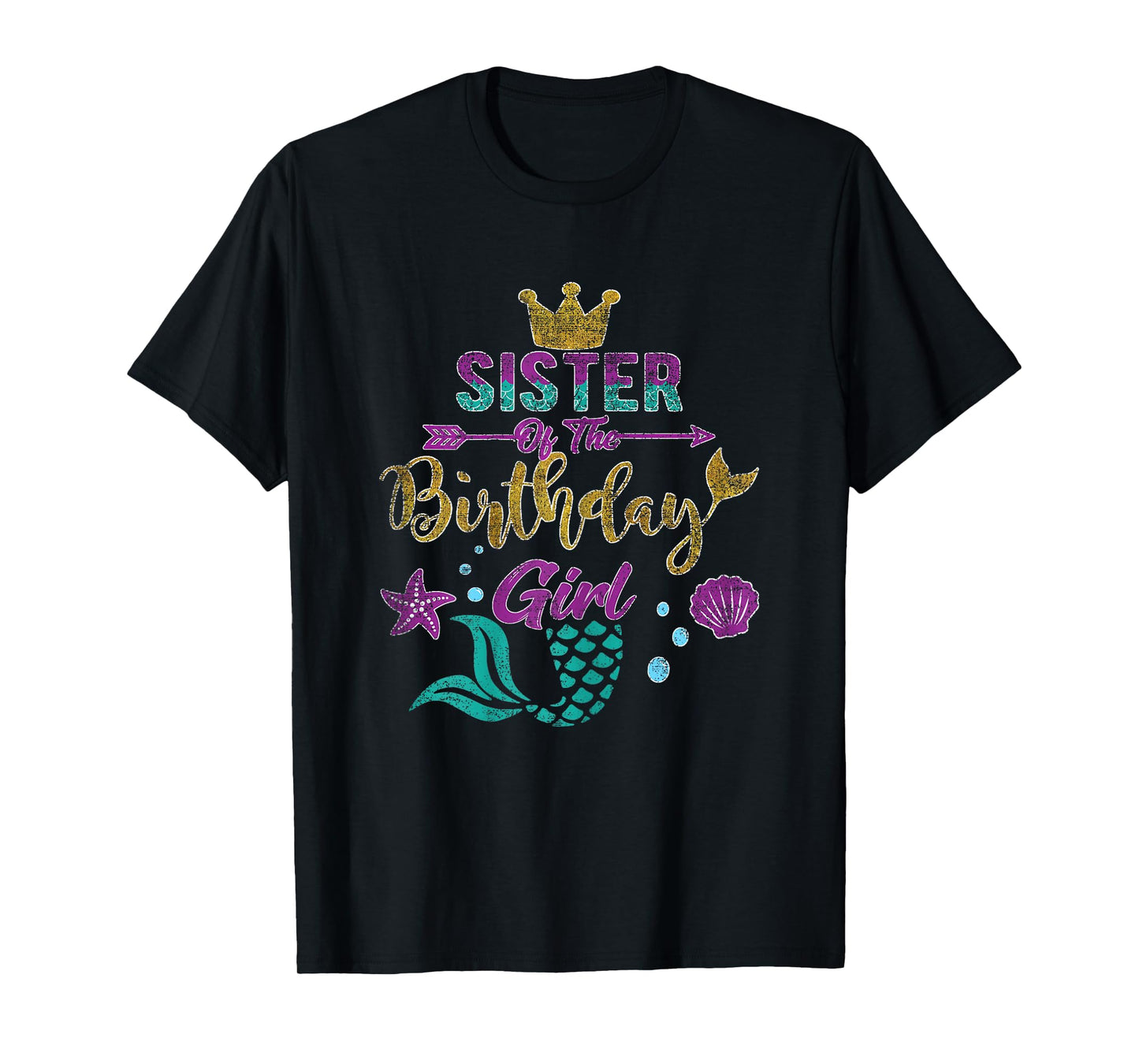 Sister of the Birthday | Girl Mermaid Tee Gift Birthday Girl T-Shirt