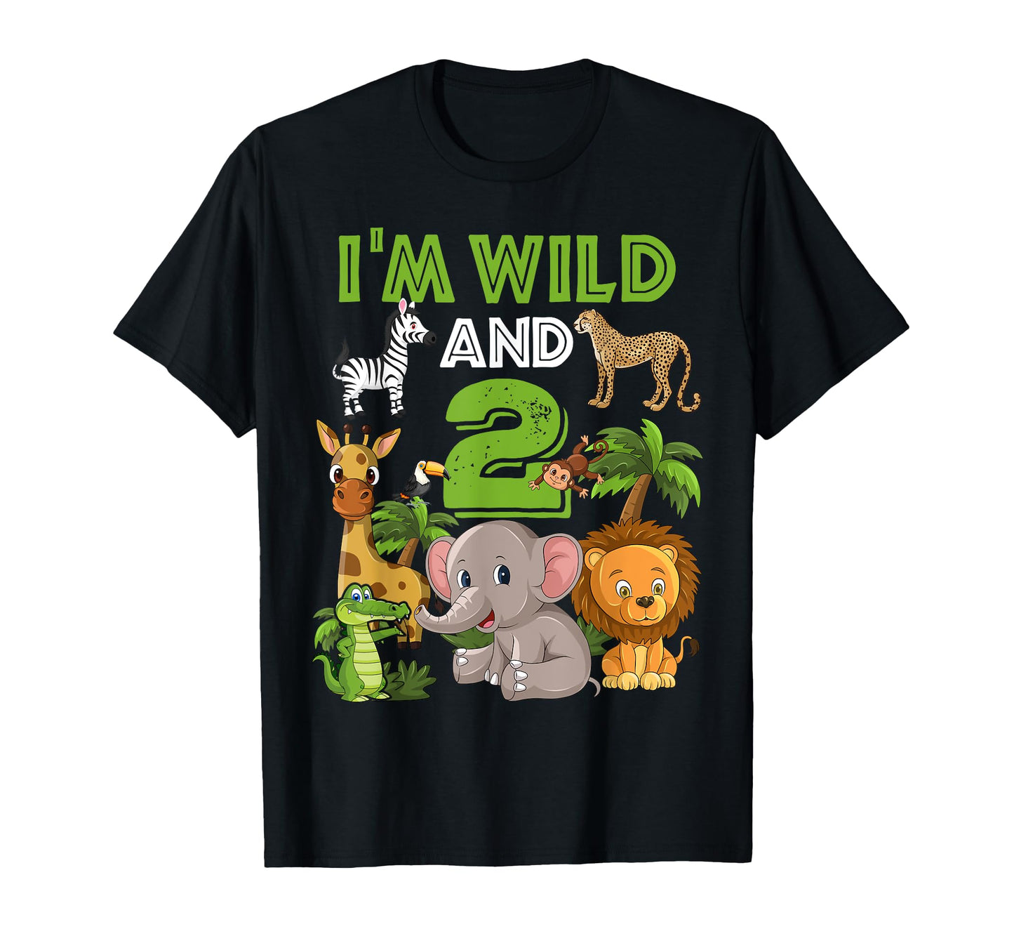 2 Year Old Zoo Birthday Shirt Safari Jungle Zoo Animal 2nd T-Shirt