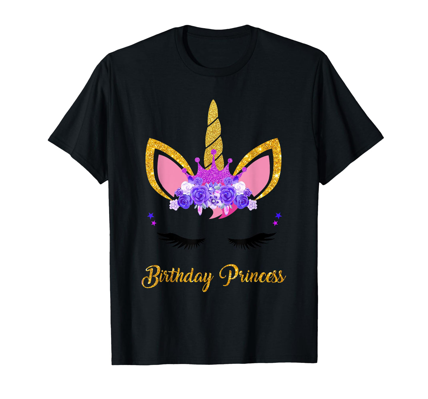 Unicorn Birthday Princess Shirt Unicorn Girl Birthday Party T-Shirt
