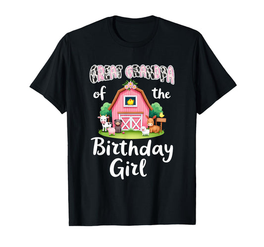 Barnyard Party Great Grandpa Of The Birthday Girl T-Shirt