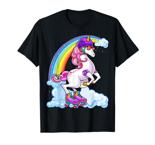 Unicorn Roller Skate Roller Derby Birthday Shirt Girls Gift T-Shirt