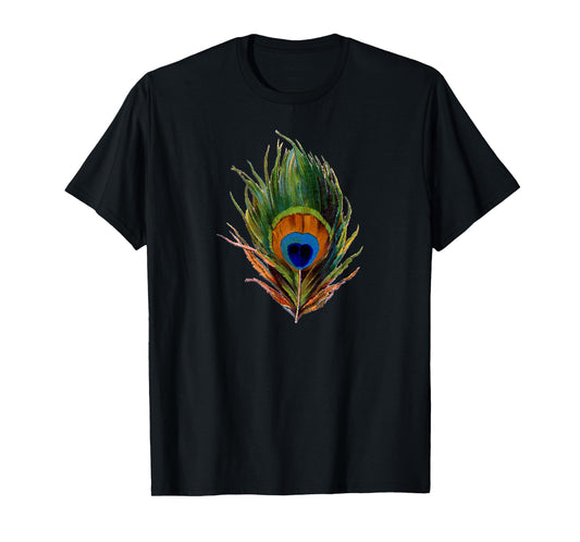Vintage Peacock Feather Print T Shirt T-Shirt